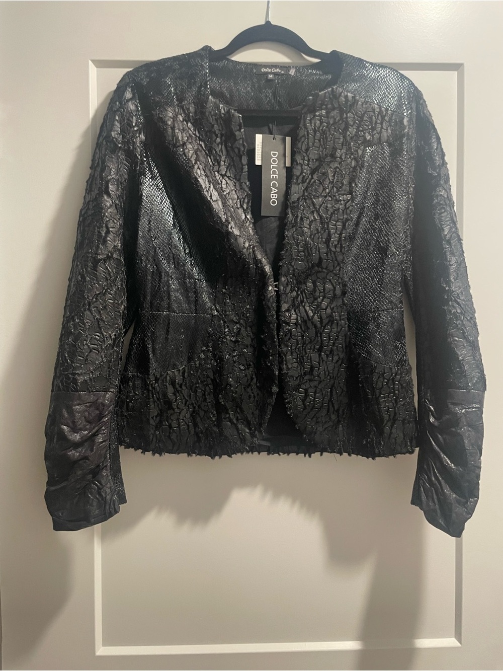 Dolce Cabo Black Textured Evening Blazer